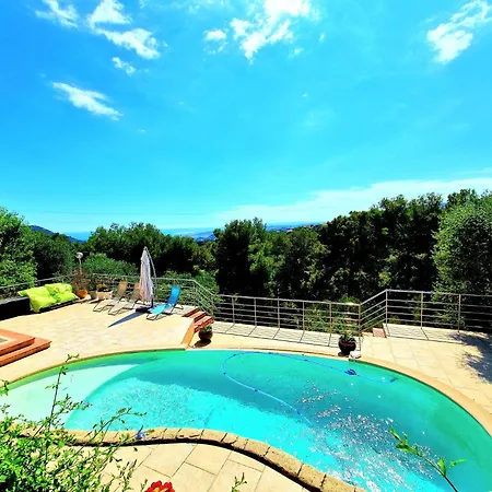 Maison Provencale Sur Collines De Nice Avec Piscine Et Vue Mer Cantaron Exterior photo